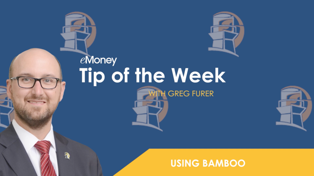 emoney tip of the week 88 using bamboo greg furer